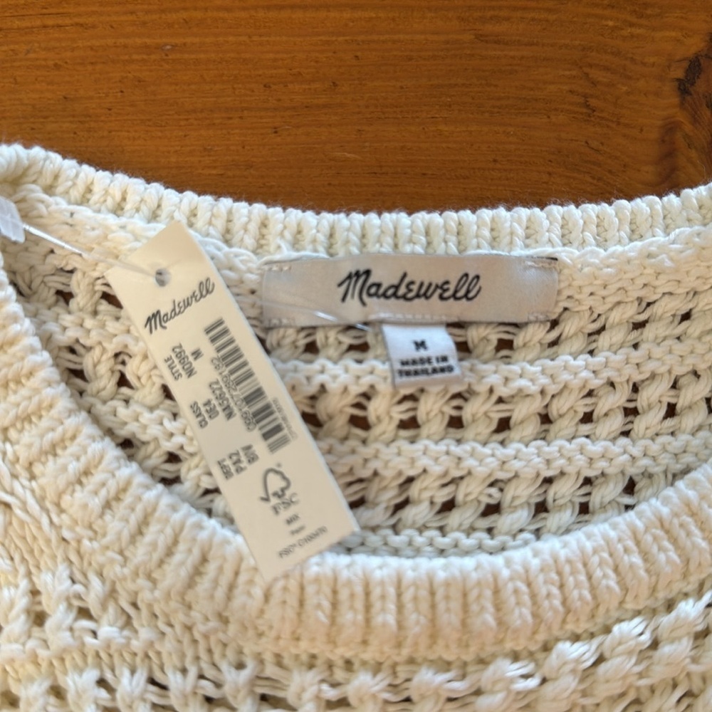 Cream Crochet Knit Tank NWT - Picture 10 of 13